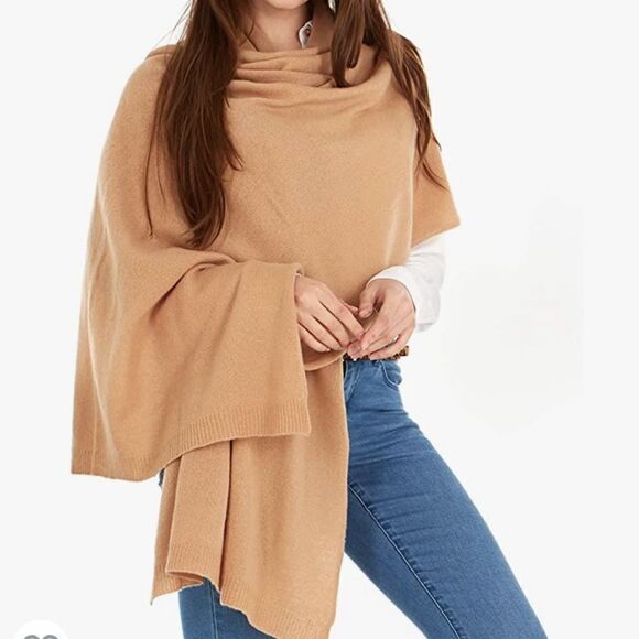 Camel cashmere shawl - Picture 2 of 2